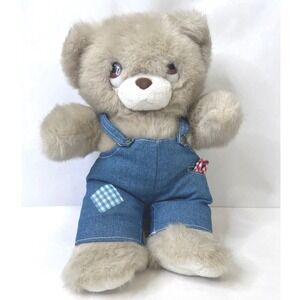 Vintage 1985 24K Polar Puff Little Rost Bear Mighty Star Denim Overalls 14"